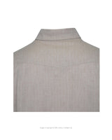 Casual Spear Collar Shirt in Ecru