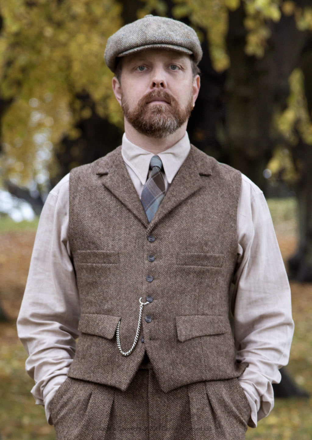 Revere Waistcoat - Brown Herringbone