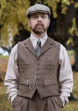 Revere Waistcoat - Brown Herringbone