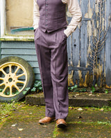 Fishtail Back Trousers - Brown Twill