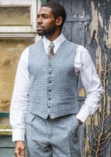 Classic Waistcoat - Blue/Grey Check