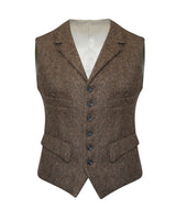Revere Waistcoat - Brown Herringbone