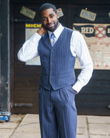 Classic Waistcoat - Pin Stripe Navy
