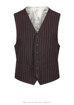 Classic Waistcoat - Pin Stripe Brown