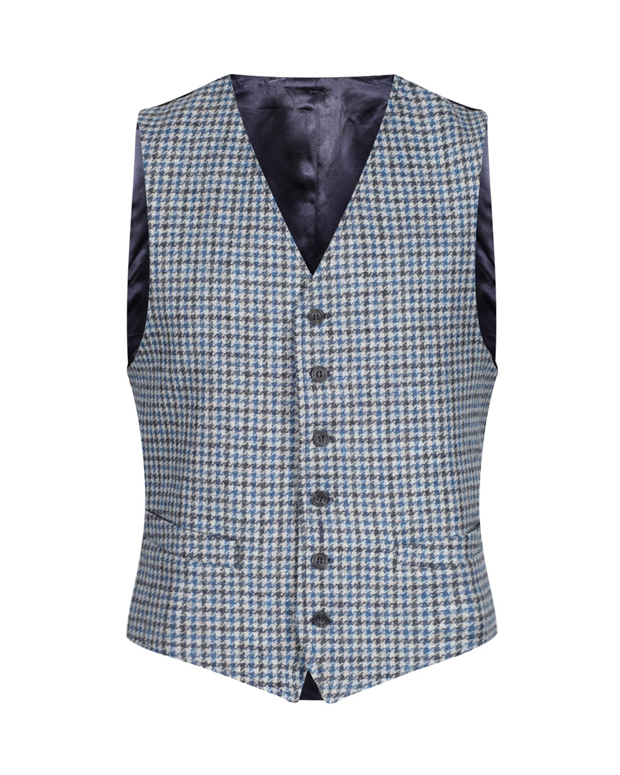 Classic Waistcoat - Blue/Grey Check